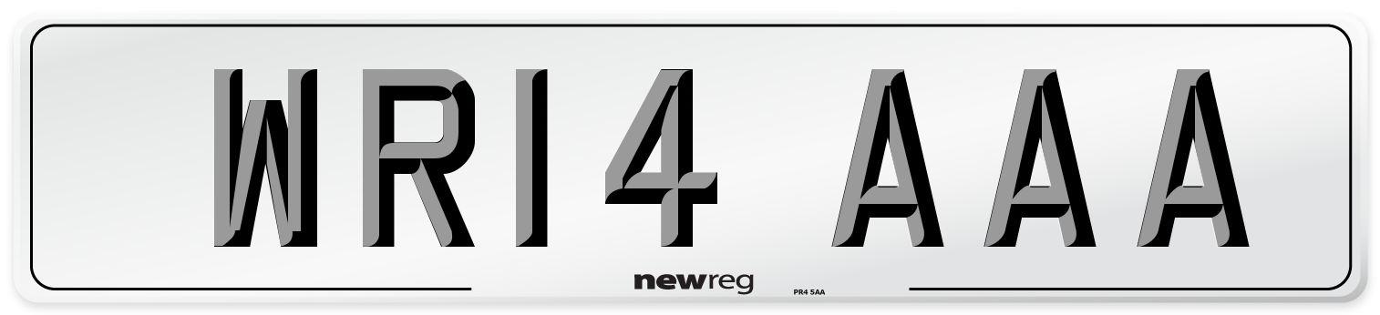 WR14 AAA Front Number Plate
