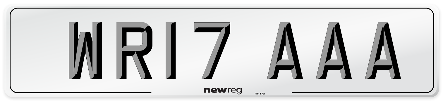 WR17 AAA Front Number Plate