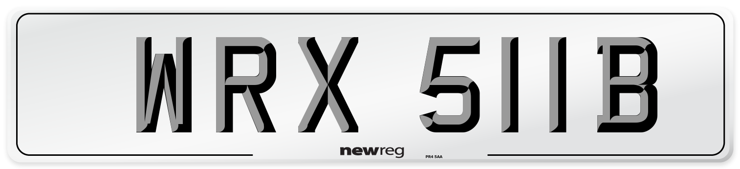 WRX 511B Front Number Plate
