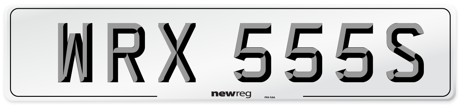 WRX 555S Front Number Plate
