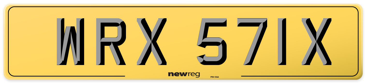 WRX 571X Rear Number Plate