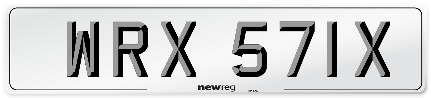 WRX 571X Front Number Plate