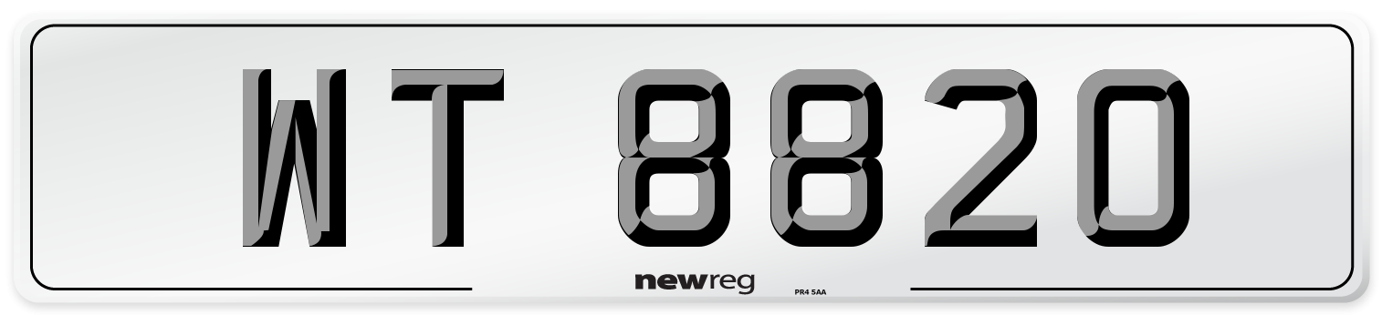 WT 8820 Front Number Plate