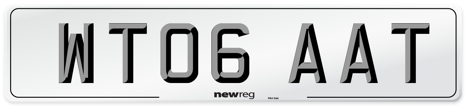 WT06 AAT Front Number Plate
