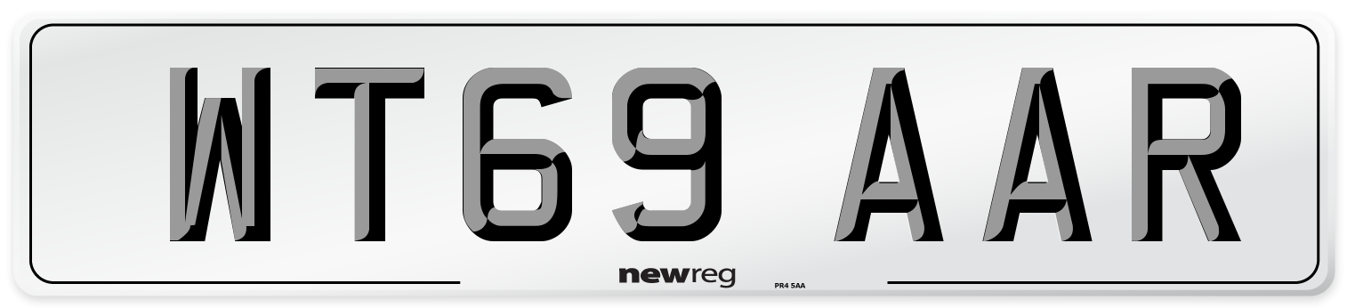 WT69 AAR Front Number Plate