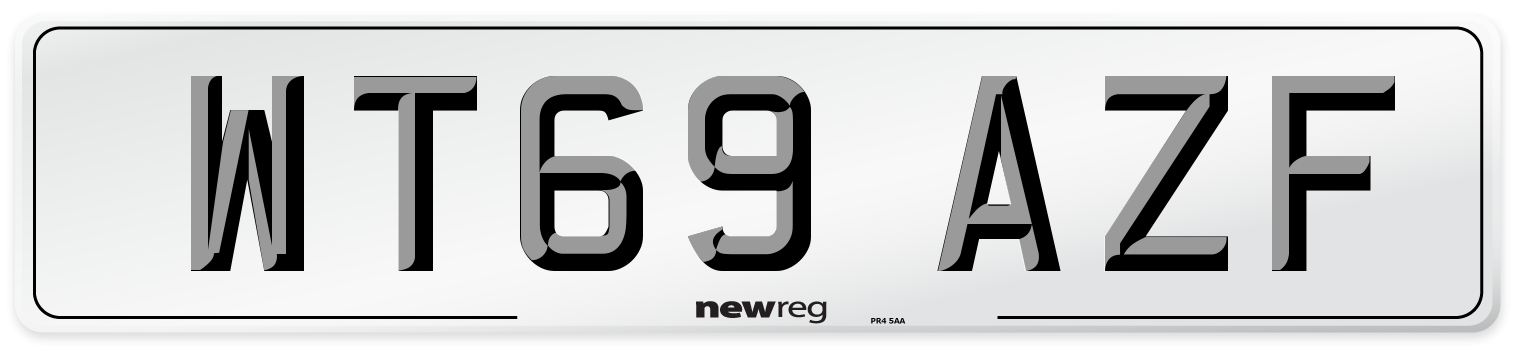 WT69 AZF Front Number Plate
