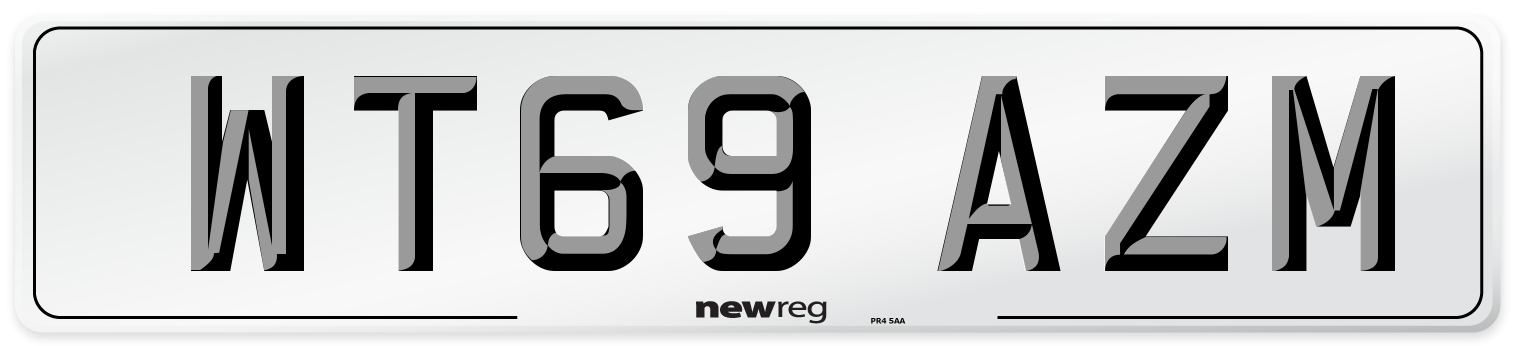 WT69 AZM Front Number Plate