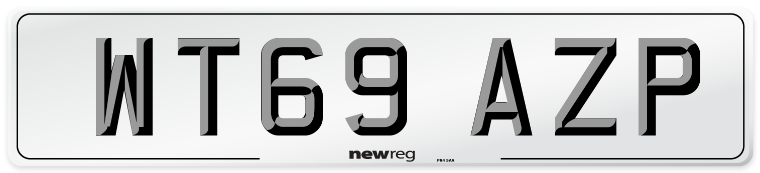 WT69 AZP Front Number Plate