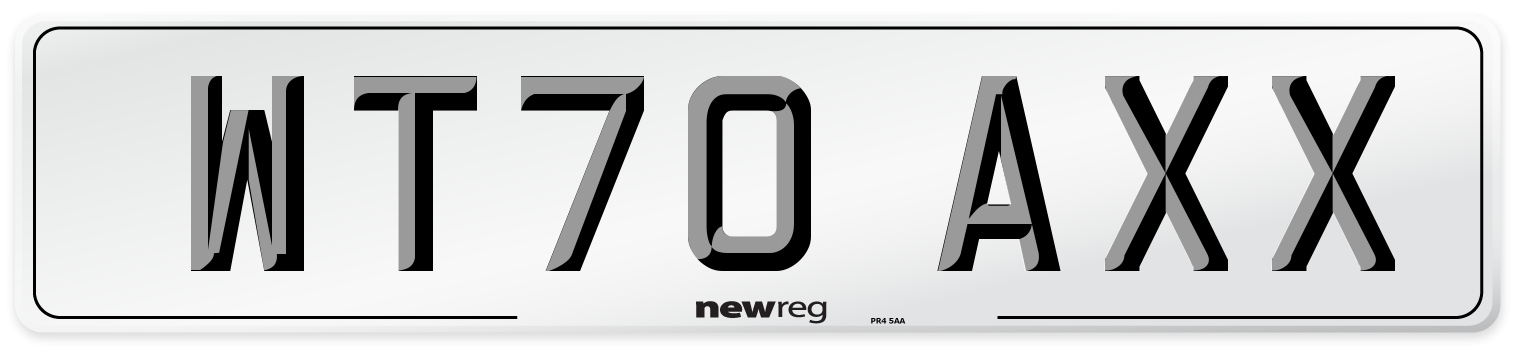 WT70 AXX Front Number Plate