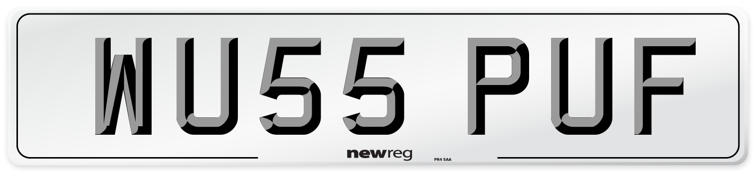 WU55 PUF Front Number Plate