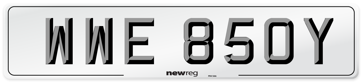 WWE 850Y Front Number Plate