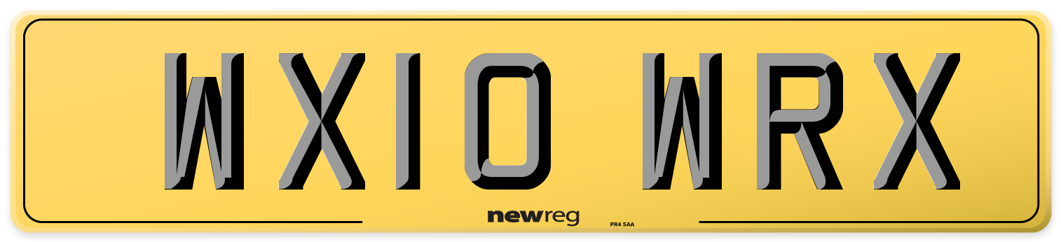 WX10 WRX Rear Number Plate