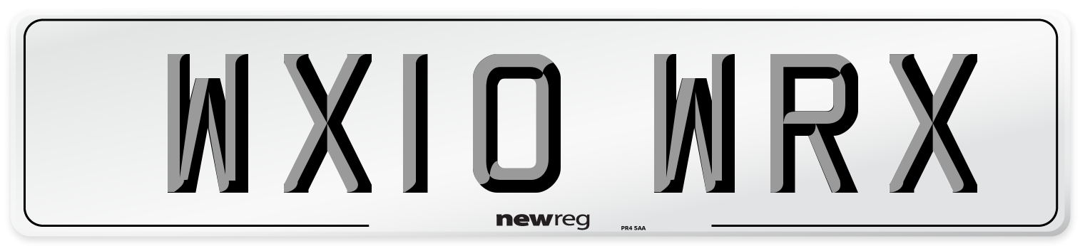 WX10 WRX Front Number Plate