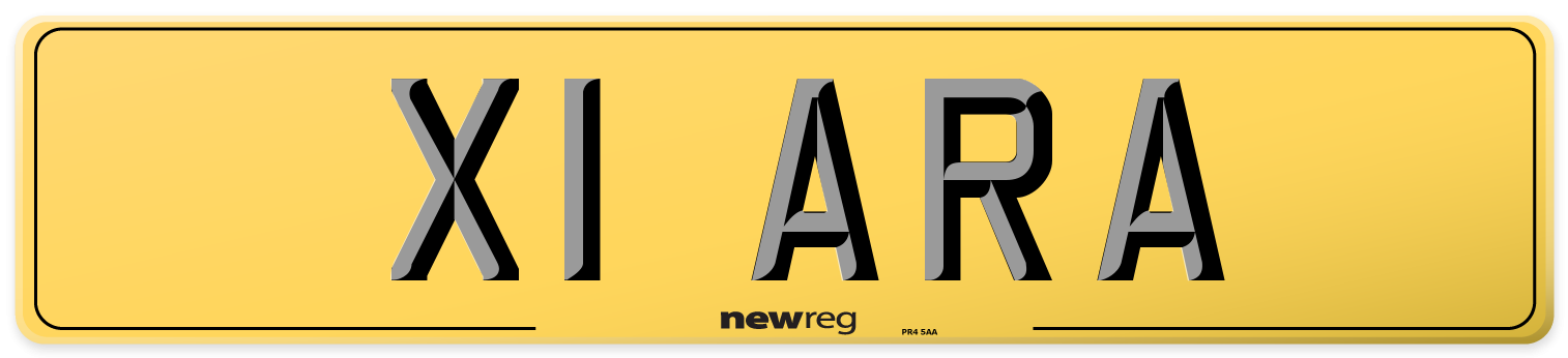 X1 ARA Rear Number Plate