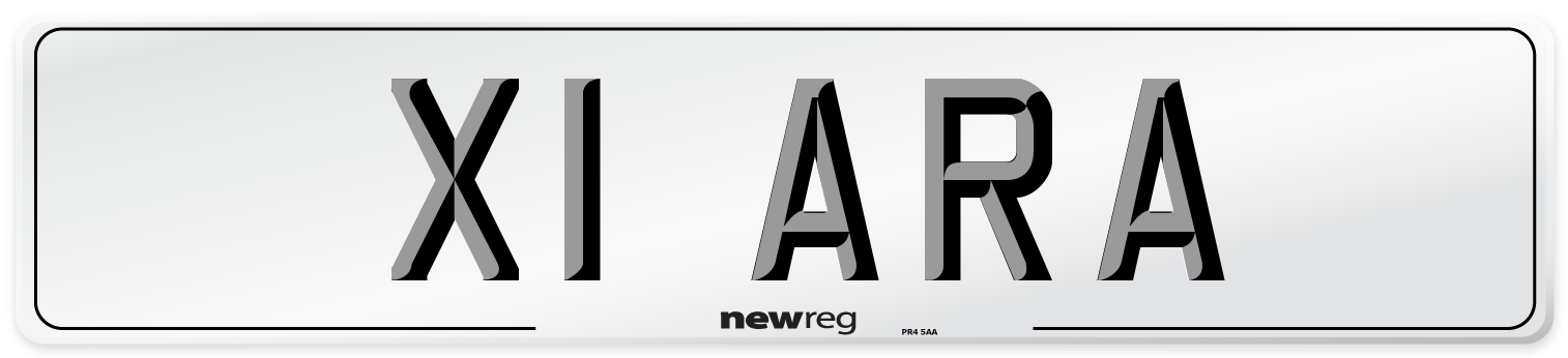 X1 ARA Front Number Plate