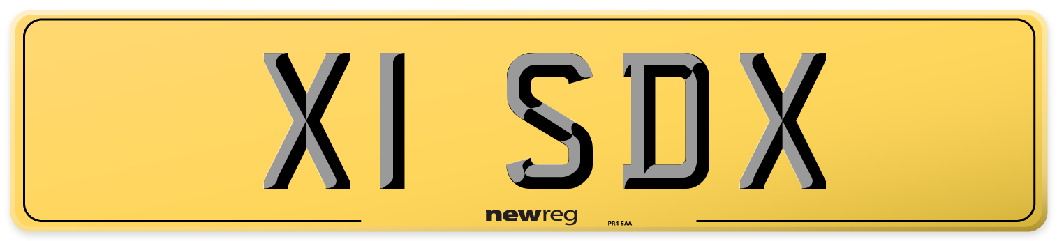 X1 SDX Rear Number Plate