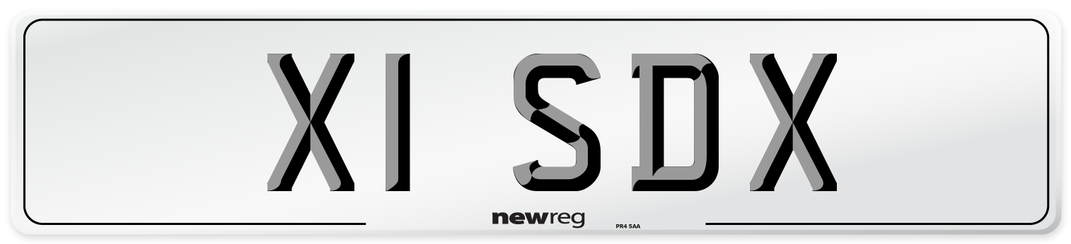 X1 SDX Front Number Plate