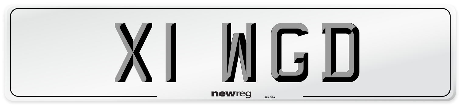 X1 WGD Front Number Plate