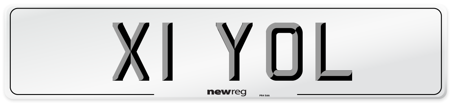 X1 YOL Front Number Plate