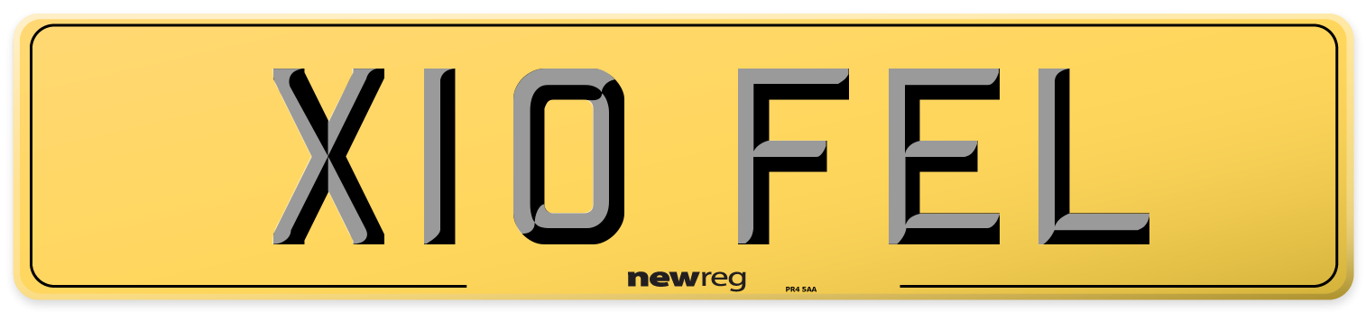 X10 FEL Rear Number Plate