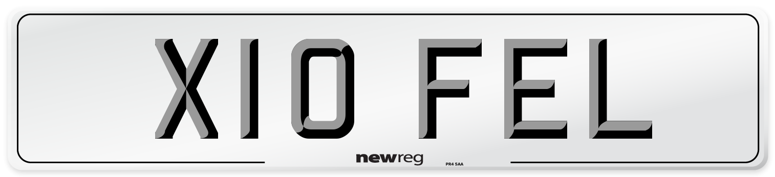 X10 FEL Front Number Plate