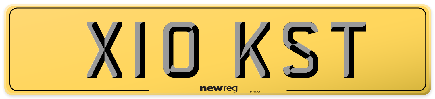 X10 KST Rear Number Plate