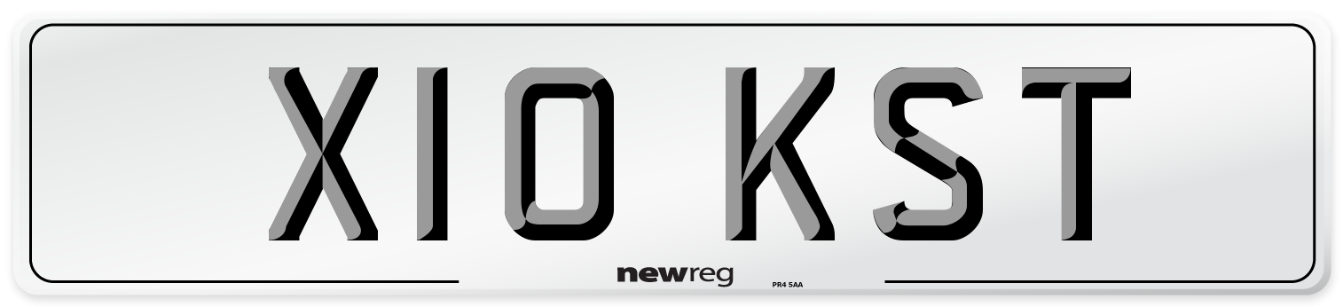 X10 KST Front Number Plate