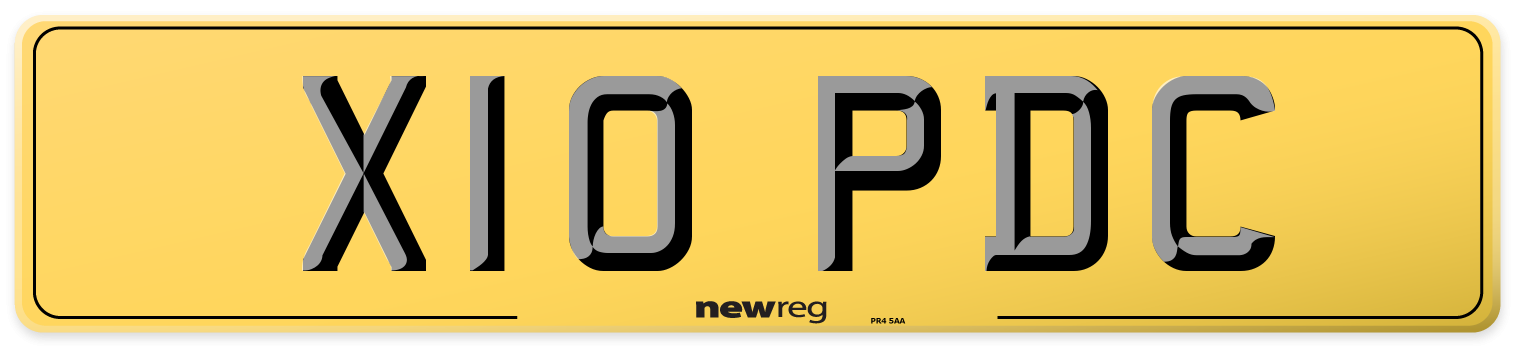 X10 PDC Rear Number Plate