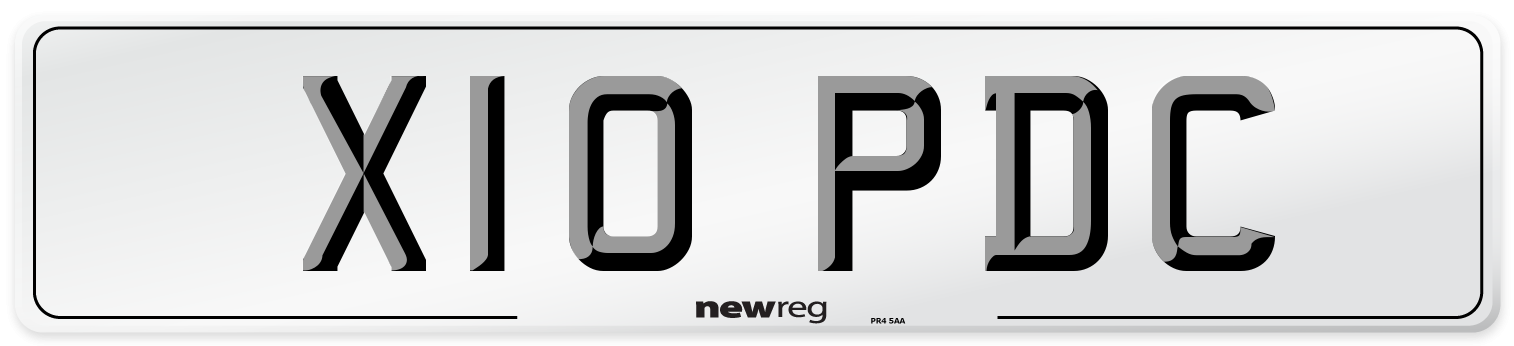 X10 PDC Front Number Plate