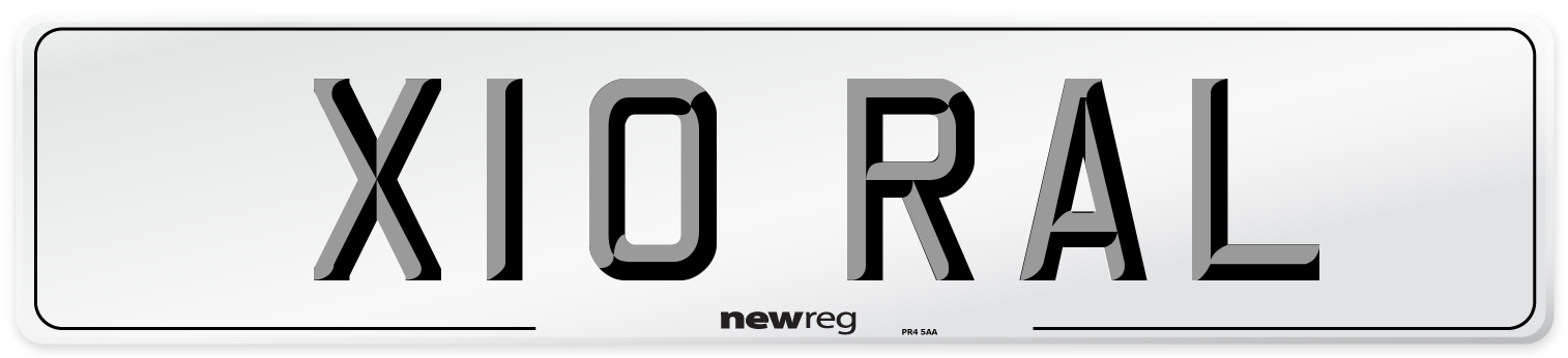 X10 RAL Front Number Plate