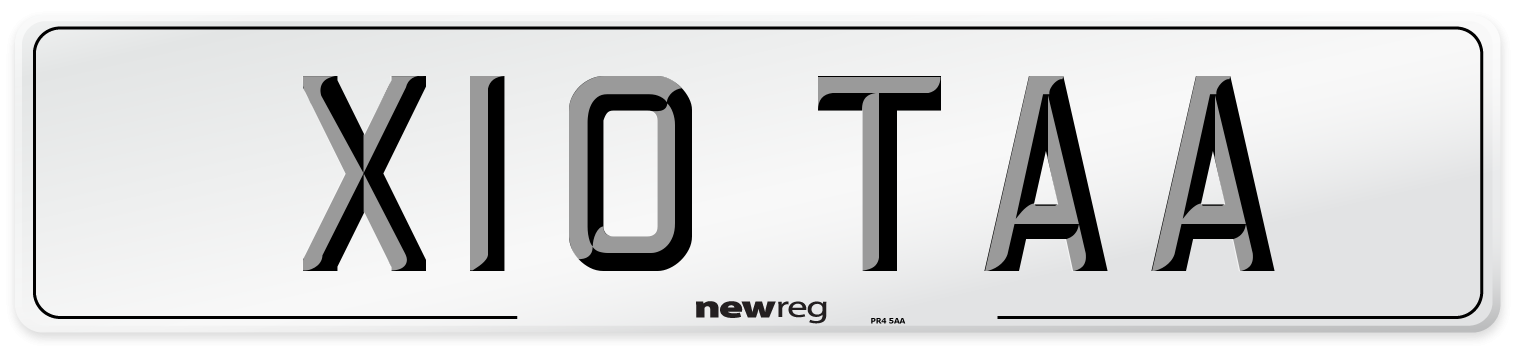 X10 TAA Front Number Plate