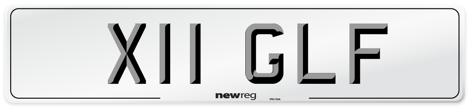 X11 GLF Front Number Plate