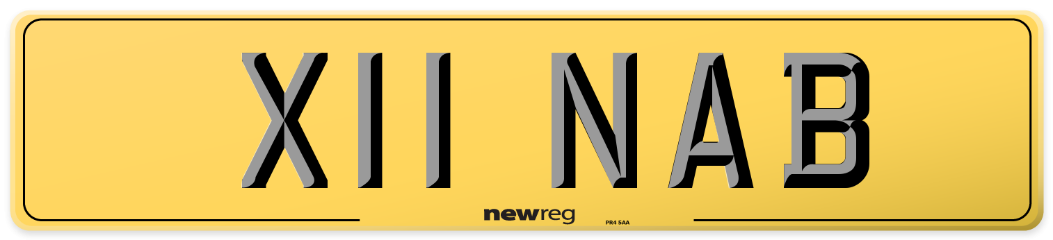 X11 NAB Rear Number Plate