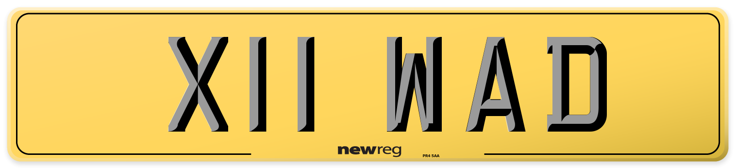 X11 WAD Rear Number Plate