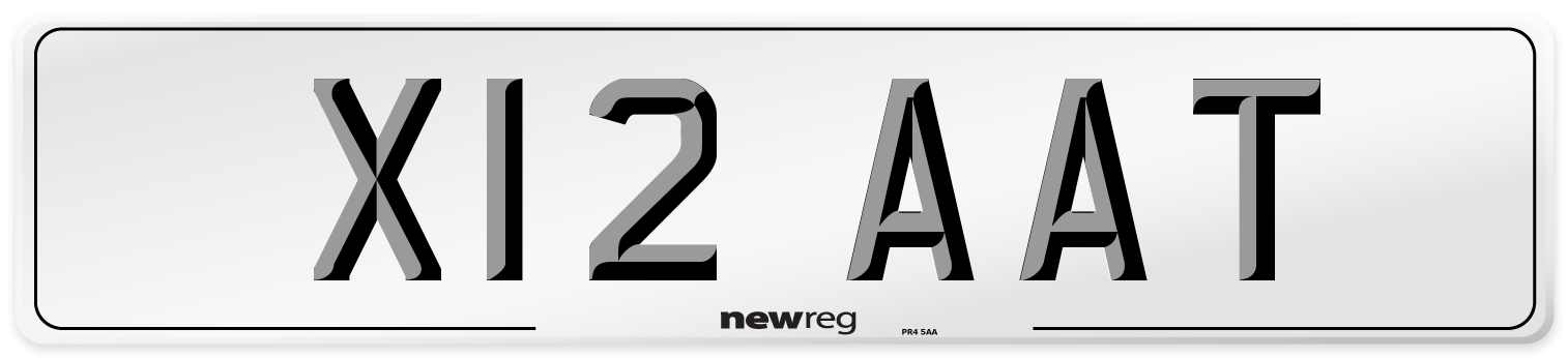 X12 AAT Front Number Plate