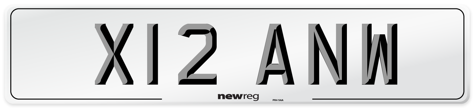 X12 ANW Front Number Plate