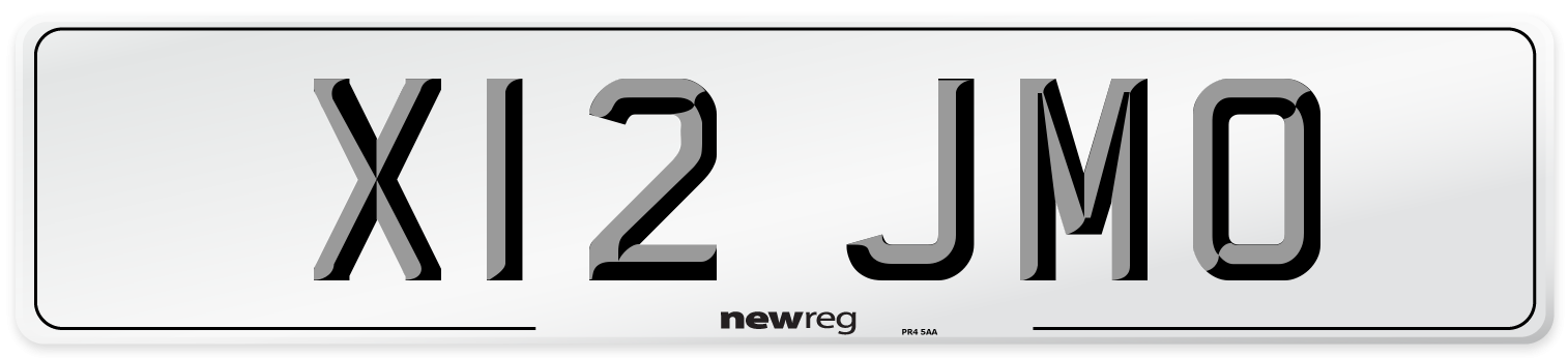 X12 JMO Front Number Plate