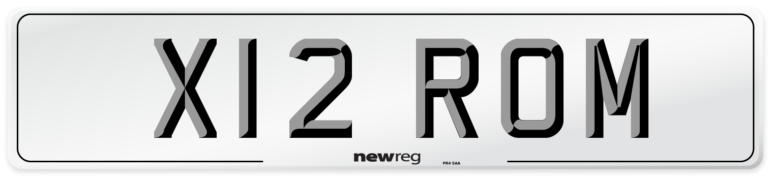 X12 ROM Front Number Plate