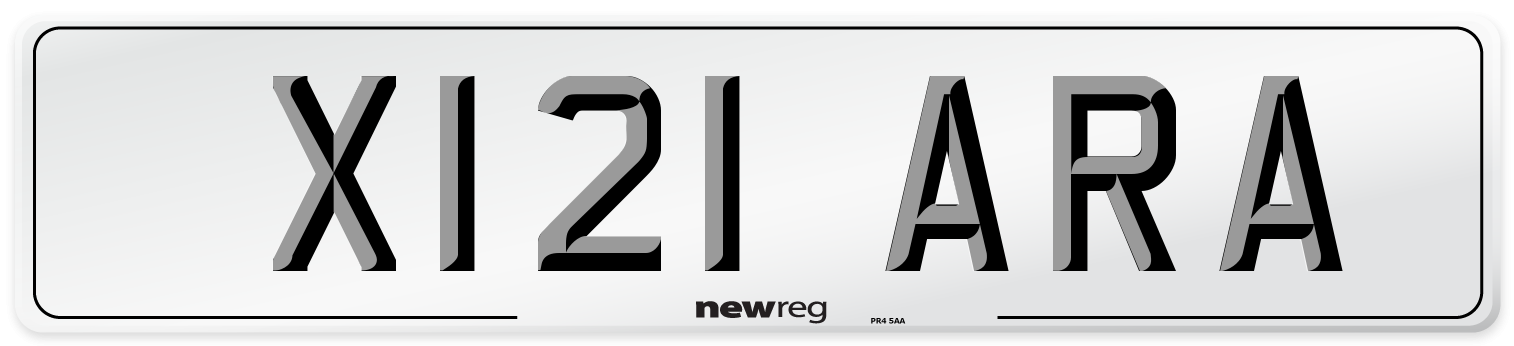 X121 ARA Front Number Plate