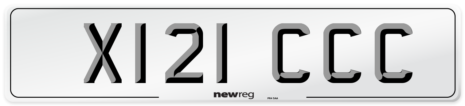X121 CCC Front Number Plate