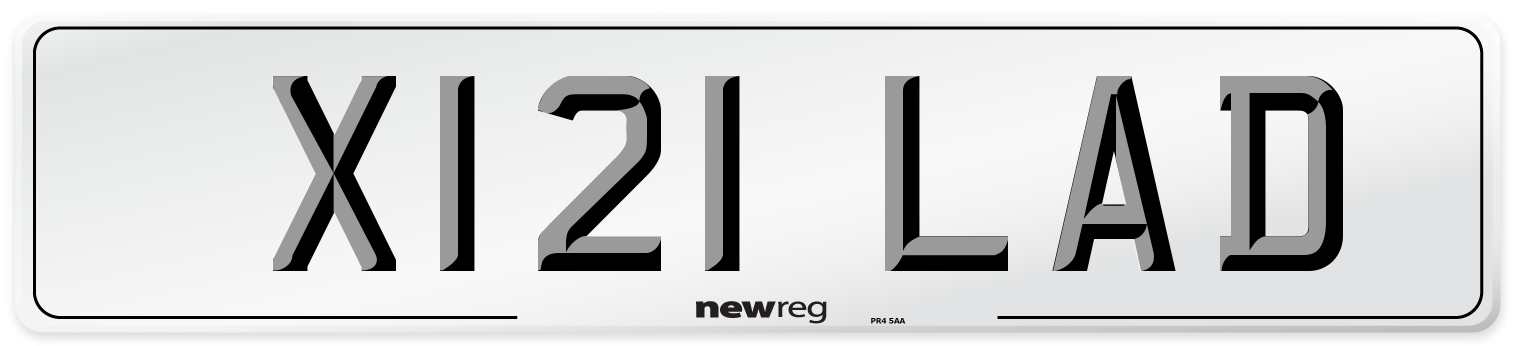X121 LAD Front Number Plate