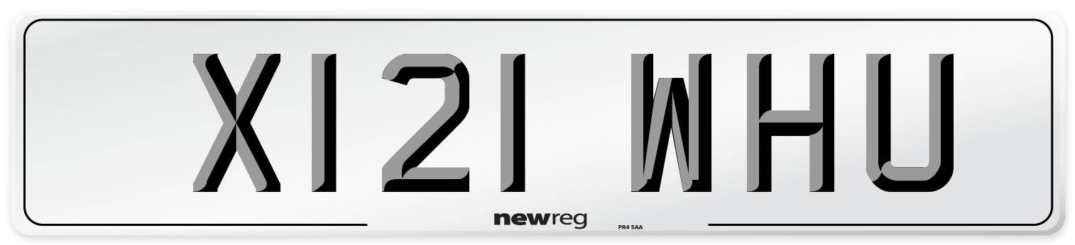 X121 WHU Front Number Plate