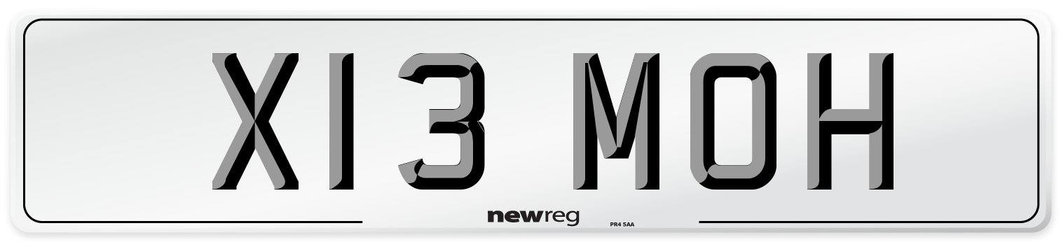 X13 MOH Front Number Plate