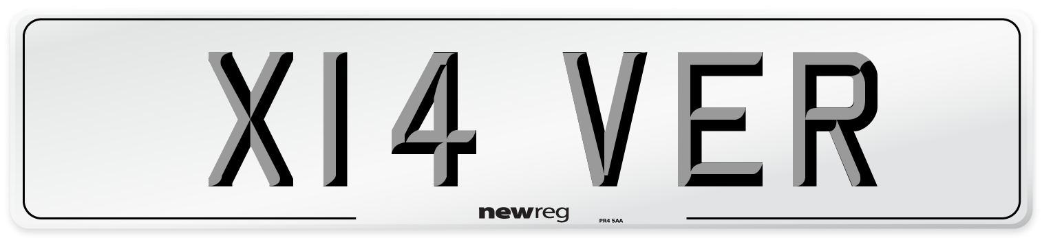 X14 VER Front Number Plate