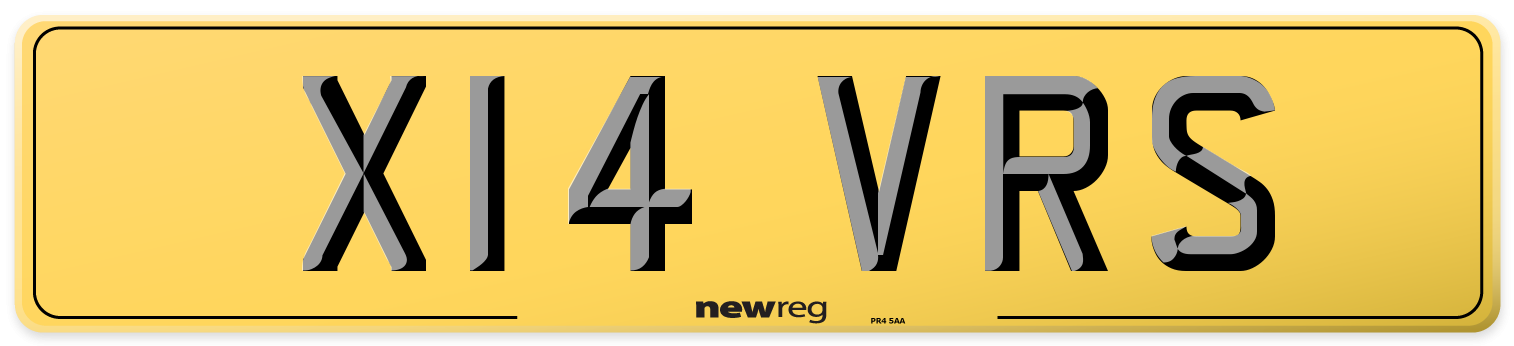 X14 VRS Rear Number Plate