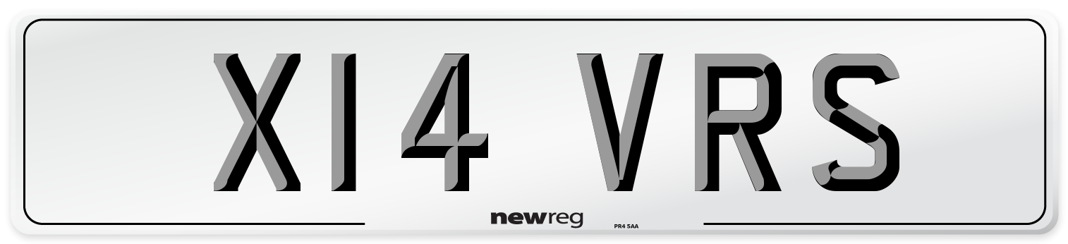 X14 VRS Front Number Plate