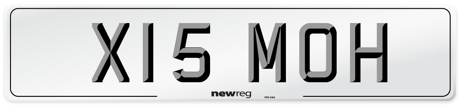X15 MOH Front Number Plate