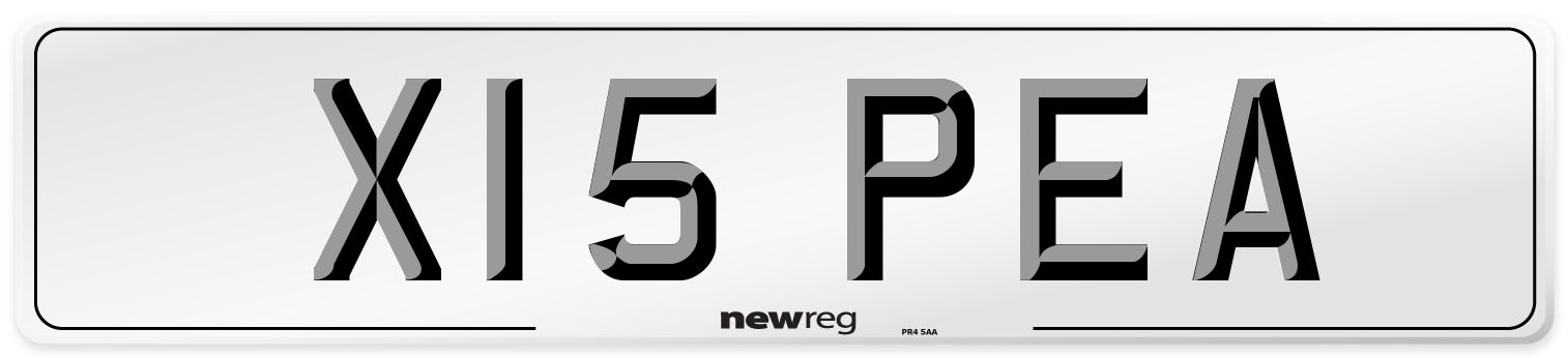 X15 PEA Front Number Plate