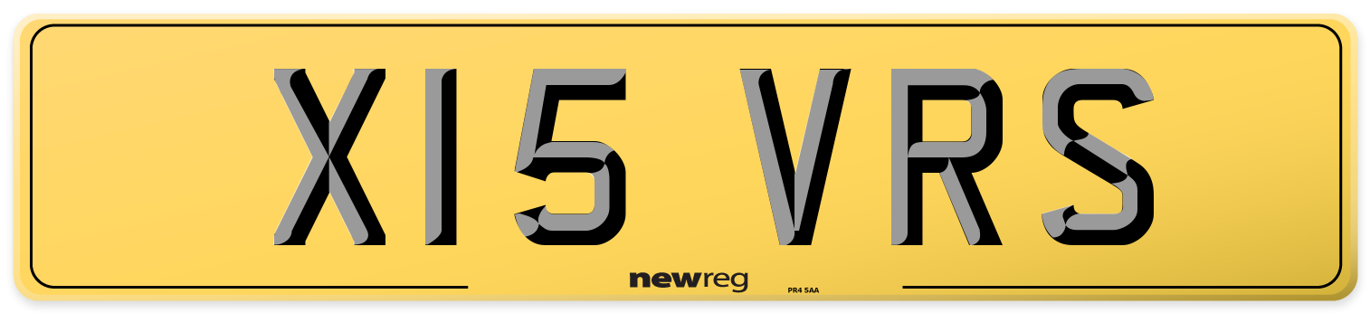 X15 VRS Rear Number Plate