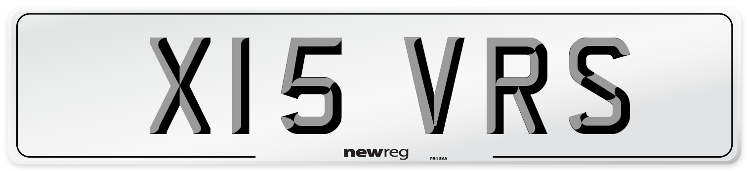 X15 VRS Front Number Plate
